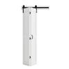 Bifold Barn Door, 914 x 2134 mm, MDF Bi-Fold Sliding Closet Doors, Hardware Kit Included, H-Frame Space-Saving Design, Need to Assemble, for Bedroom,