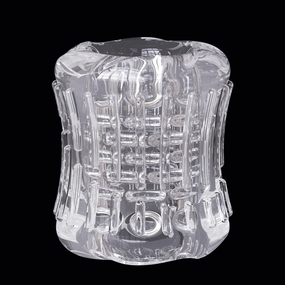 Reusable Male Masturbator Cup Male Masterburbatar Penis Sleeve Sex Toys Transparent Crystal Vagina Textured Tunnel Pocket Pussy