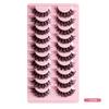 Fake Lashes Super Volume Extensions 3D Mink Hair False Eyelashes Russian Volume DD Curl Lashes