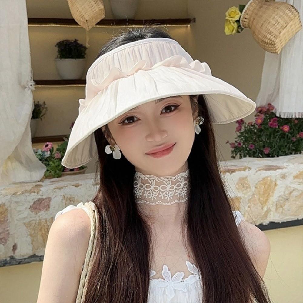 Wide Brim Sun Visor Hat Open Top Design Beach Hat Foldable Wide Brim Hat Outdoor Travel