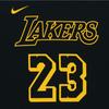 Nike Лос-Анджелес Лейкерс Леброн Джеймс # 23 Дышащая повседневная спортивная футболка Мужские топы Черные AA2591-022