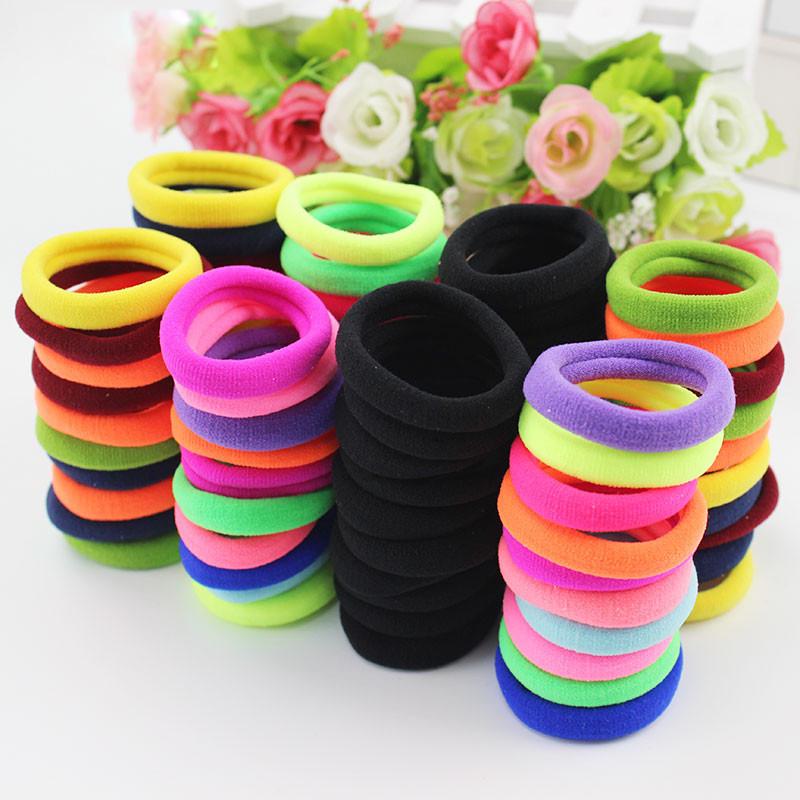 Vogue Korean Hair Accessories Gift New Hair Rope Elastic Hair Band Seamless Elasticity Candy Color 10PCS/Pack