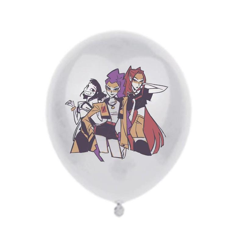 Kpop Demon Hunters Disposable Party Cutlery Set with Balloons Birthday Party Decorations Supplies