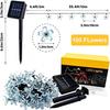 Solar String Flower Lights Outdoor 100 LED 40Ft Multi-Color Christmas Fairy Lights with 8 Lighting Modes, Waterproof Solar Lights Outdoor for Garden