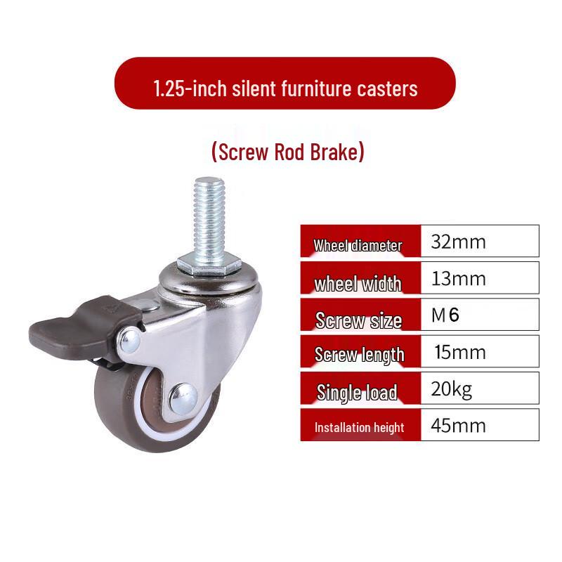Shangjinsheng Silent TPR Furniture Caster Wheels