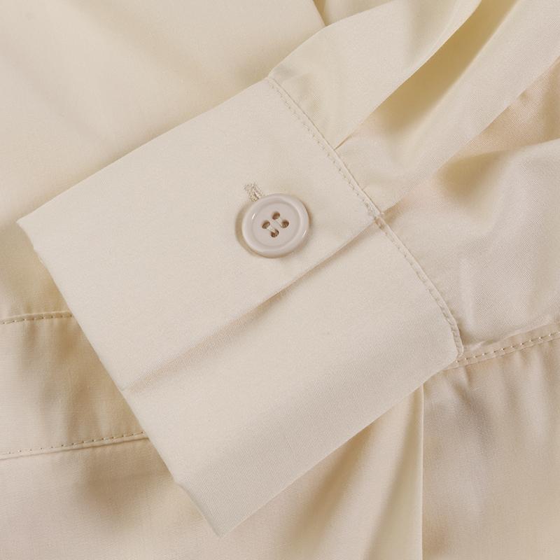 Женское повседневное свободное длинное платье с отложным воротником и длинным рукавом