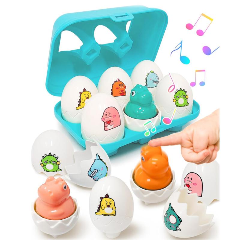 Educational Learning Game Matching Sorting Toys With Eggs Storage Box Dinosaur Smart Eggs Games Sorters Toy For Children Gifts