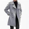 Autumn Winter Men's Woolen Coats Fashion Thick Turn Down Collar Casual Wool Blends Outerwear Coats Men