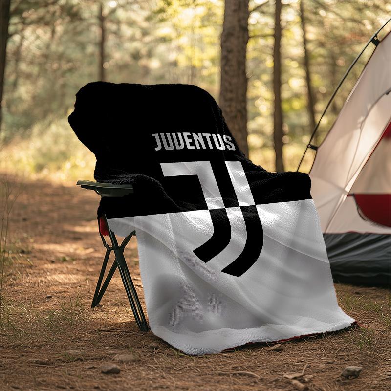 1pc Juventus Theme Blanket - Digital Print, Polyester, Cozy for All Seasons, Perfect for Outdoor, and Travel