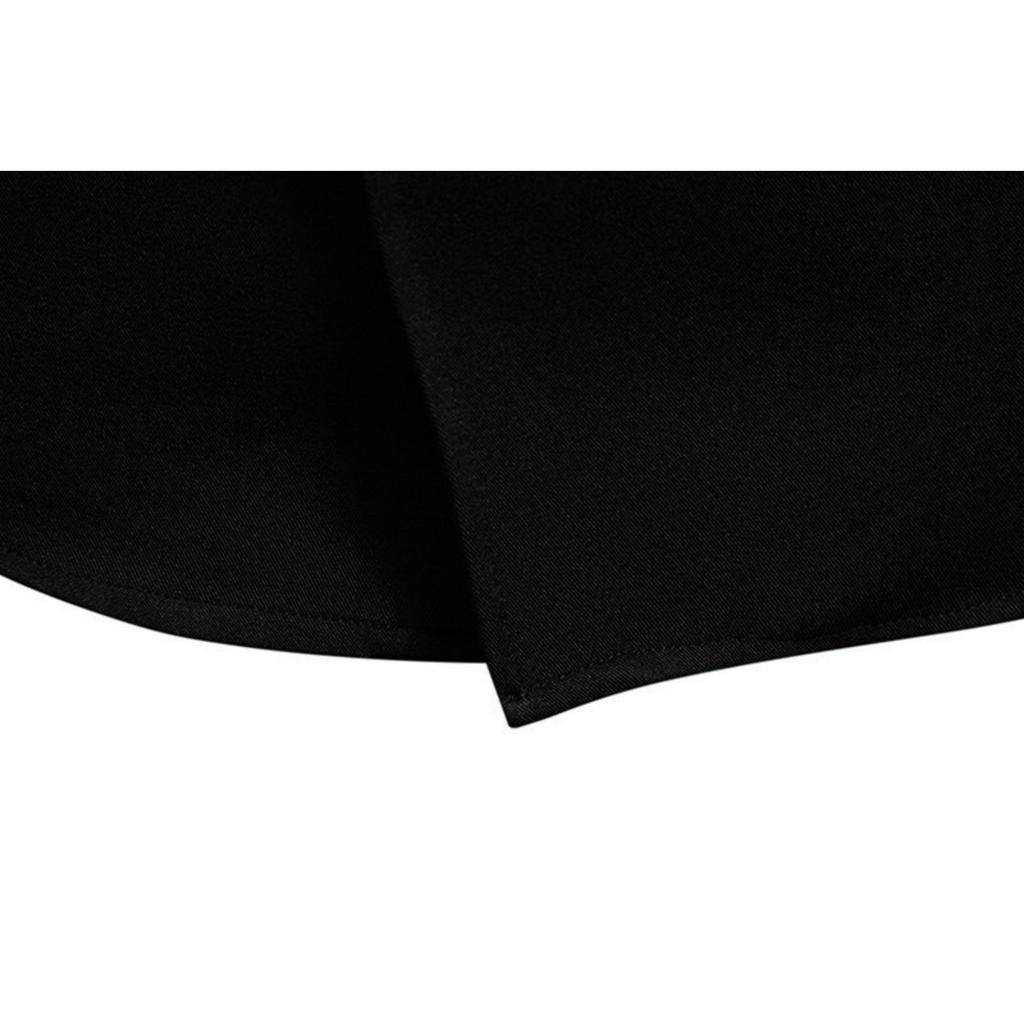 Men's Casual Solid-color Long-sleeved Shirt, Men's Slanted Button Slim Lapel Shirt