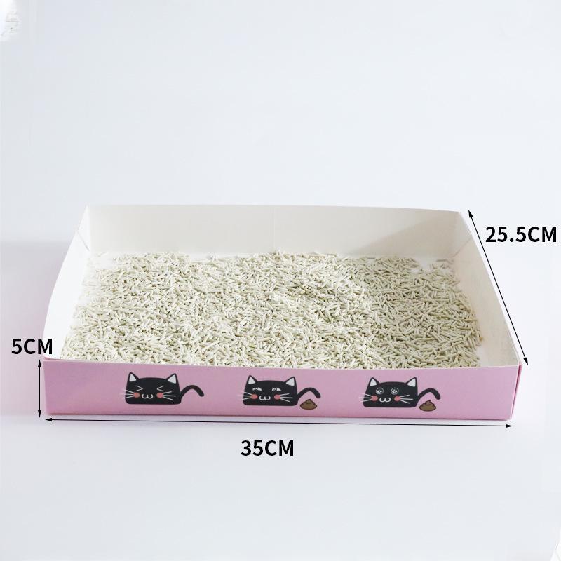 23-Pack Foldable Disposable Cat Litter Box for Travel - Extra Thick Paper Design