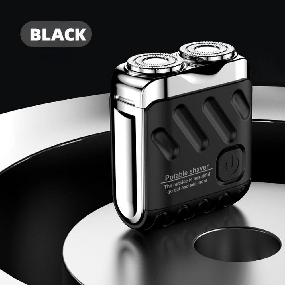 Magnetic Men's Electric Shaver Double Head Face Hair Remover Tool Pocket Size Beard Trimmer Home