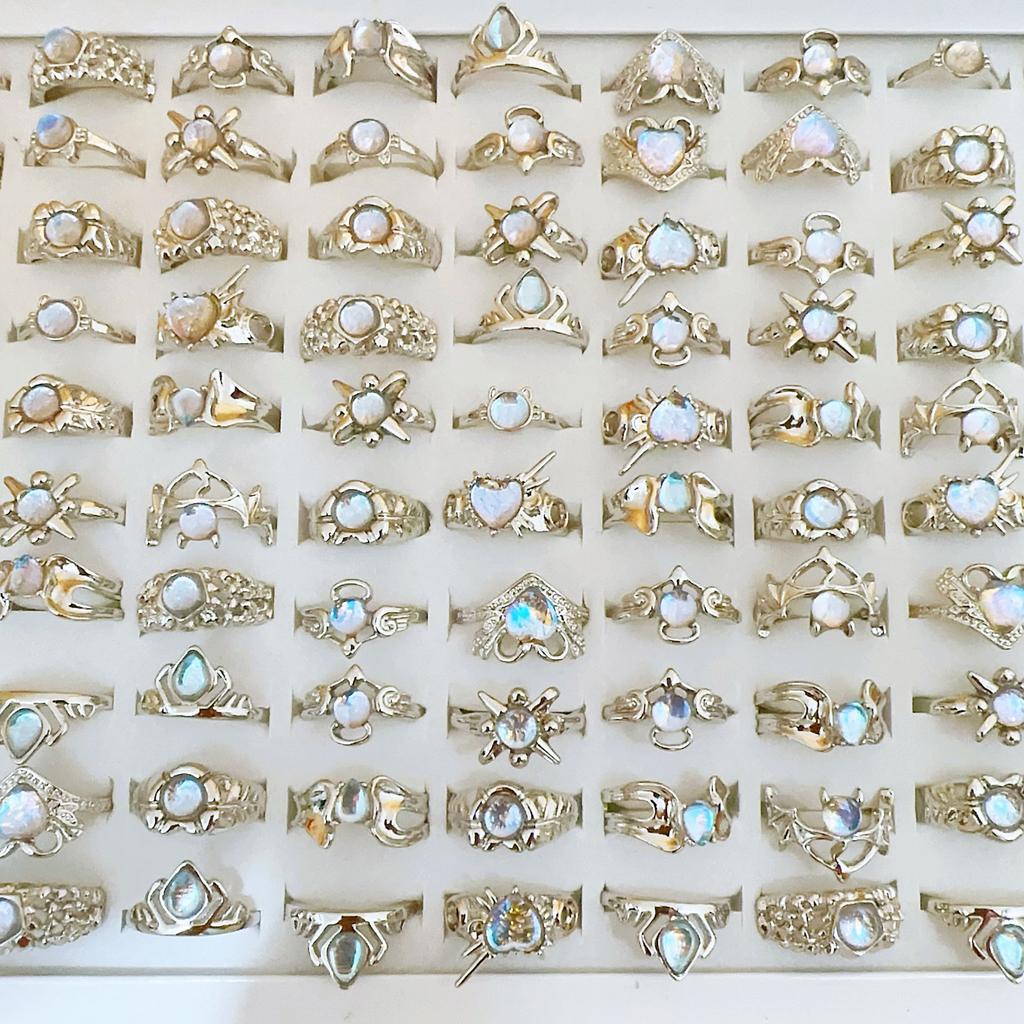 10Pcs Mixed Match Ring Ladies Crystal Ring Jewelry