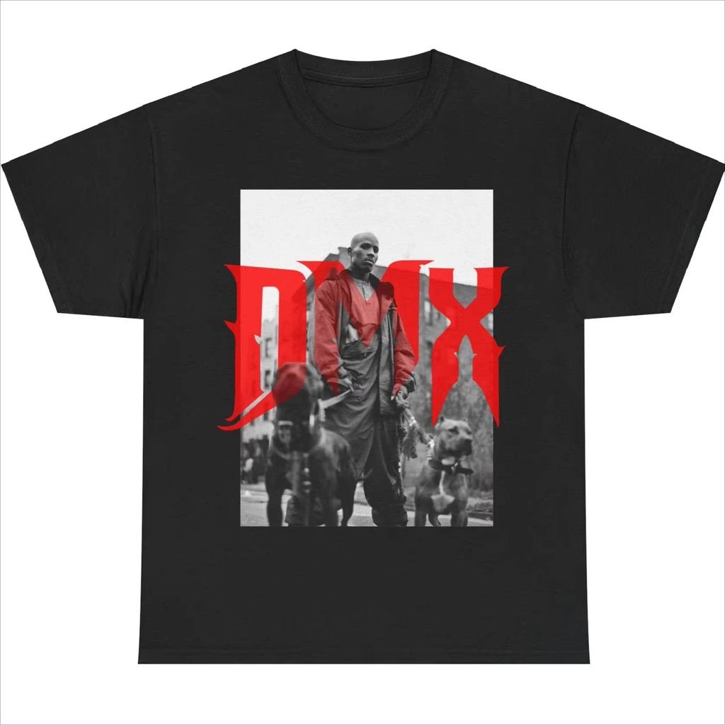 rapper DMX mens cotton shirt 2026 Summer New oversized album graphics shirts Womens Y2k Hip Hop Short Sleeve Tshirt fan gifts