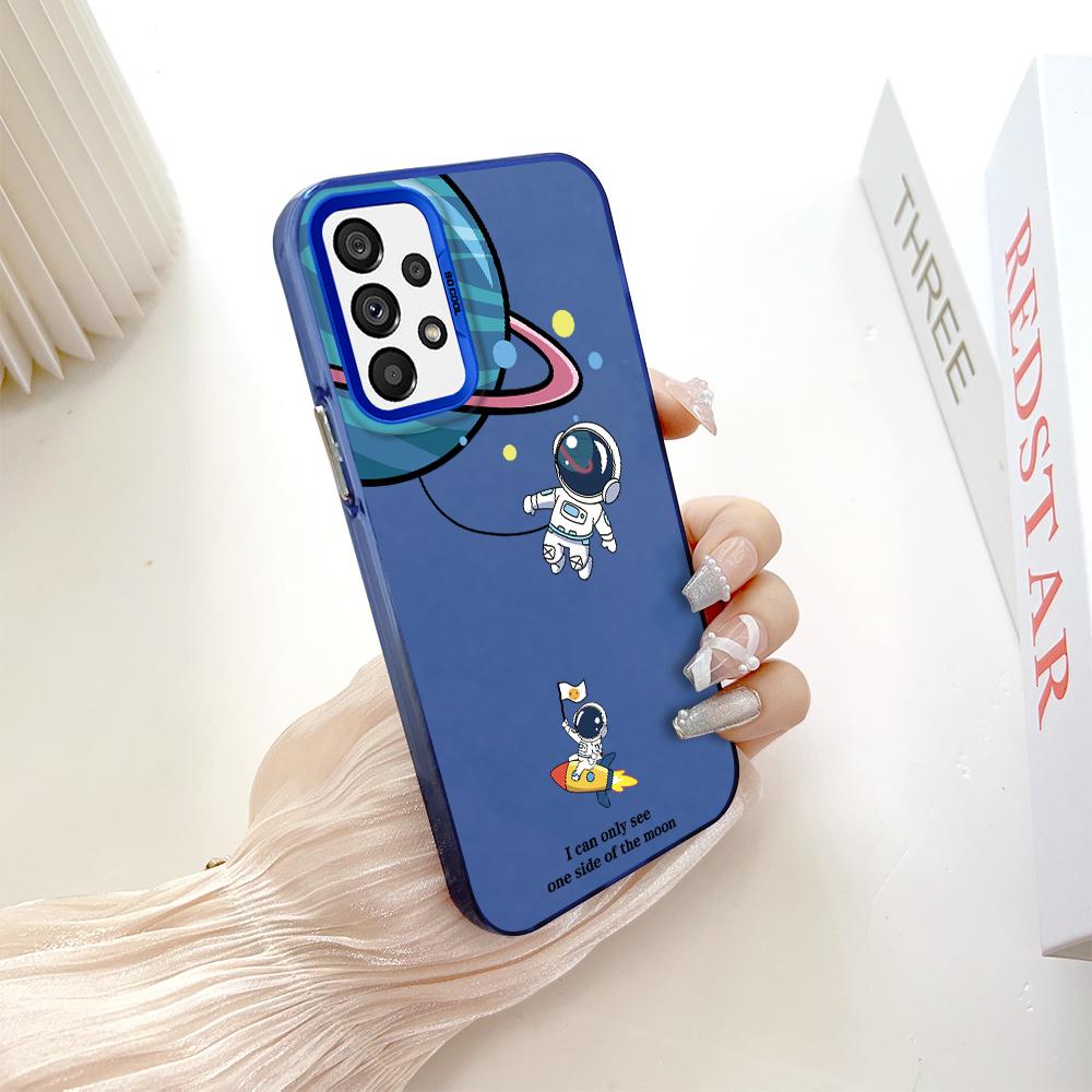 Окрашенный узор, цветной серебристый, двухсторонний, жесткий, противоударный чехол для телефона Samsung