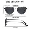 Retro Heart Shaped Sunglasses Fashion Sun Glasses Ultralight Clear Colorful Eyewear For Women Uv400