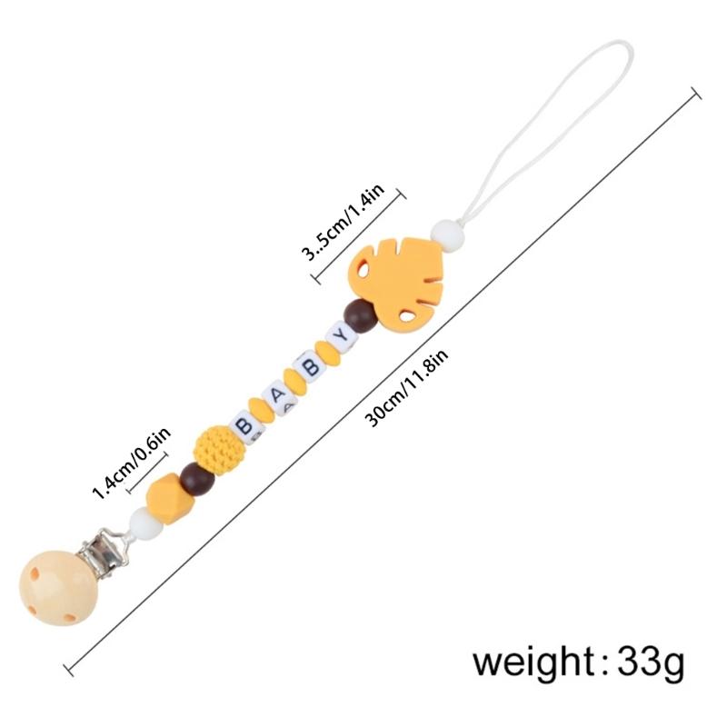 Детская пустышка с цепочкой для пустышки, держатель для пустышки для малышей, ремешок для пустышки, препятствующий падению, игрушка-прорезыватель, цепочка для пустышки, детские принадлежности