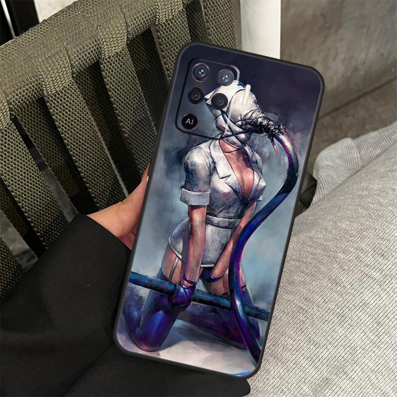 Чехол-медсестра из Silent Hill для Oppo A58 A18 A38 A78 A98 A17 A77 A80 A40 A60 A16 A76 A96 A74 A94 A54 A15 A57S