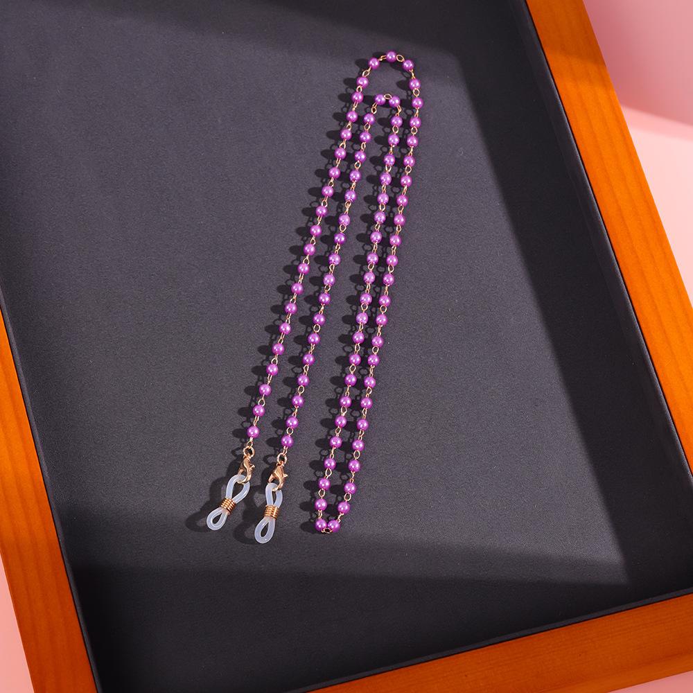 Новая модная цепочка для очков с жемчугом, подвесная цепочка, популярная цветная цепочка для очков с жемчугом, противоскользящая цепочка для маски.