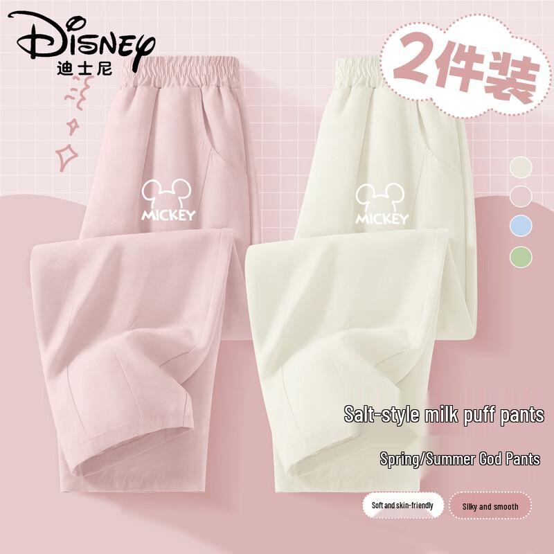 Disney Свободные летние брюки для девочек, быстросохнущие, широкие