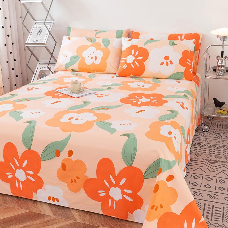 Оптовая продажа 100% хлопок старые грубые тканые простыни чистый хлопок кан одинарный комплект из трех предметов одинарная мягкая циновка студенческое общежитие циновка