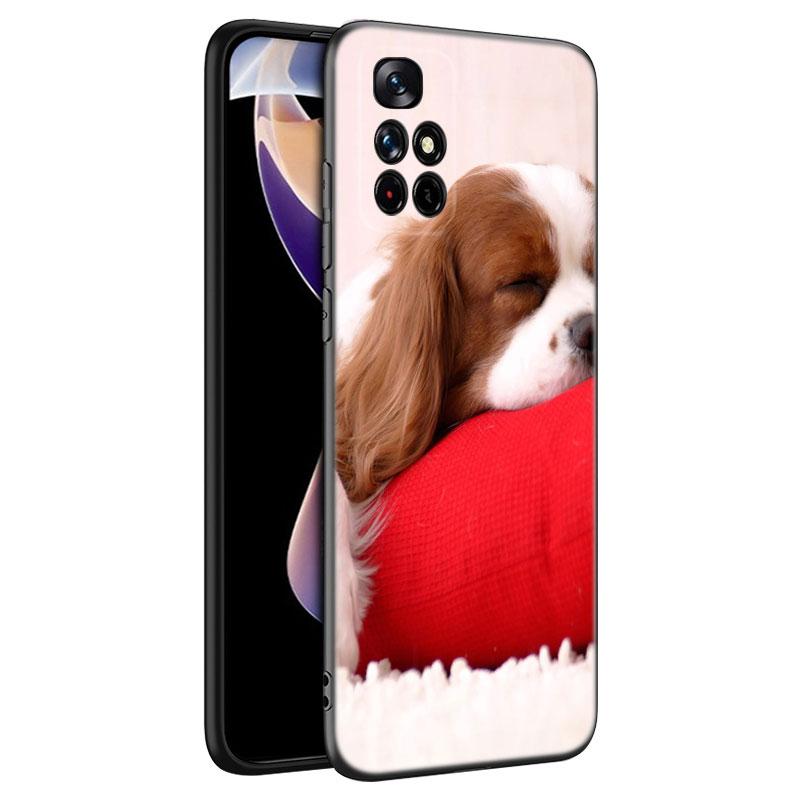 Милый щенок черный силиконовый чехол для телефона Xiaomi Redmi Note 10 11 11S 12 13 4G 8 9 11T Pro 5G Plus 8T 9S 10S 12S