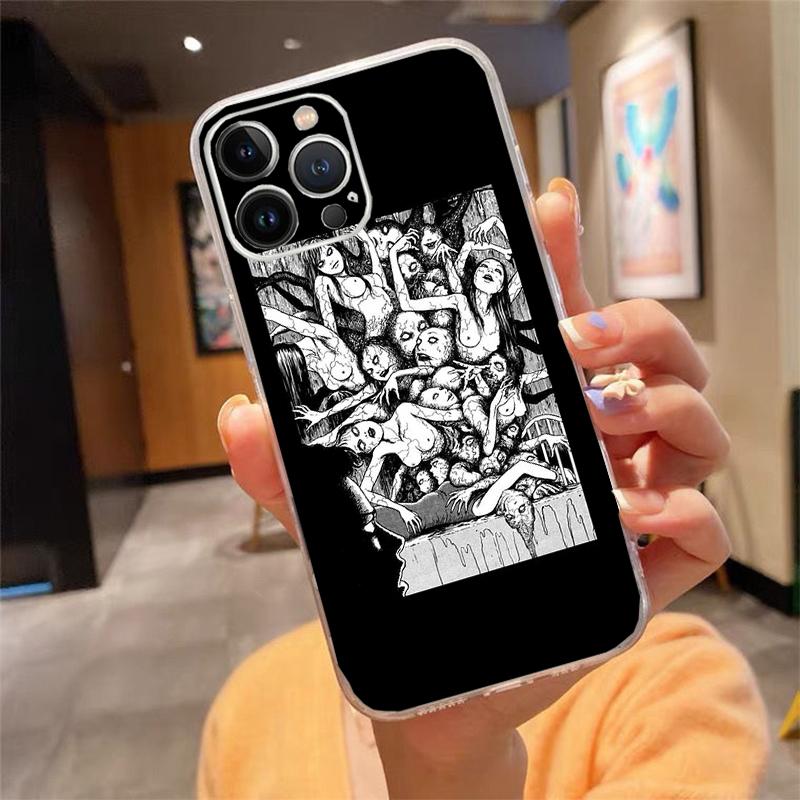 Чехол для телефона для iphone 17 Pro Max Air 16 15 14 13 Pro Max 15 16 Pro 15Plus Японский хоррор-комикс Томиэ