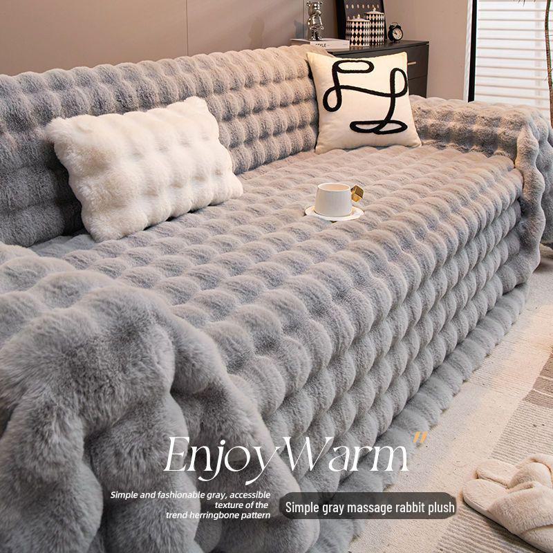 Мягкий нескользящий чехол для дивана, полное покрытие, утолщенный для зимы, универсальный для всех сезонов