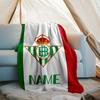 Personalized Custom Name Blanket - Real Betis Balompié Print Design,Blanket for Sofa,Bed,Travel,Camping - Soft and Warm, Great Gift