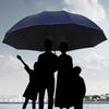 Automatic Double Men's Umbrella Vinyl Sunscreen UV Protection Sun Umbrella Dual-purpose Enlarged Reinforced Umbrella