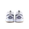 Jordan Air Jordan 1 Амортизация Нескользящая Низкие Винтажные Баскетбольные Кроссовки Унисекс Серый Белый 553558-146(Команда676-)