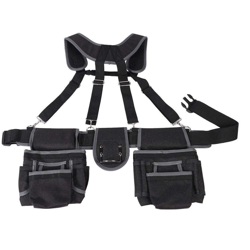 Пояс для инструментов электрика с 12 карманами, пояс для инструментов из полиэстера и нейлона 1680D с ремнем для электриков-рамщиков