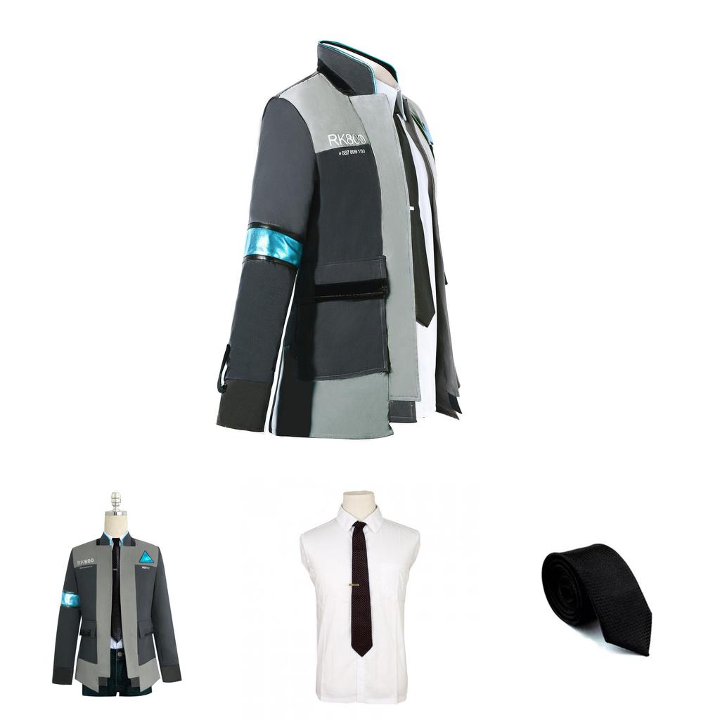 Премиальный костюм для косплея Detroit Become Human Rk800 Коннор Полный комплект Куртка Пальто для максимального опыта ролевой игры