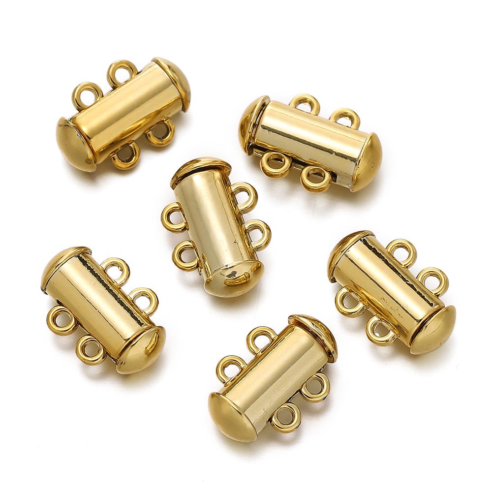 5pcs/lot 2/3/4/5/6 Rows Metal Magnetic Clasps for DIY Connectors Slide Clasps Bracelet Closure Necklace Clasp Jewelry Making