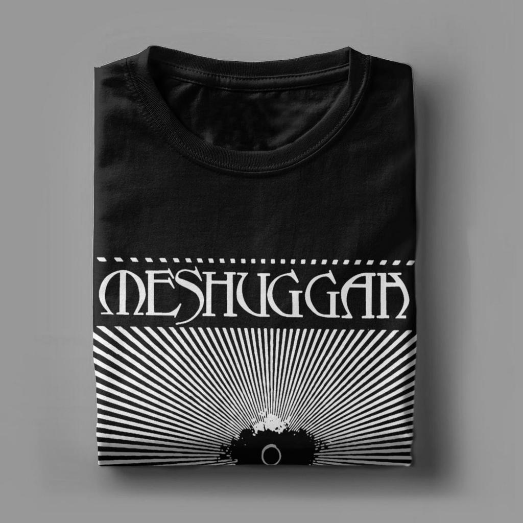 Men Meshuggah T Shirts 100% Cotton Tops Cool Short Sleeve Crew Neck Tees Party T-Shirts