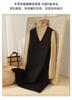Lingge V-neck Thick Tank Top Dress