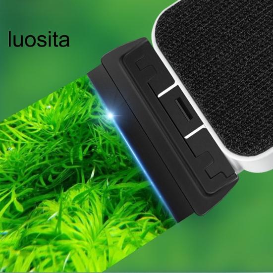 Магнитная щетка для чистки аквариума со скребком, двухстороннее обеззараживание, синхронизированная подвеска, очиститель от водорослей на стекле аквариума