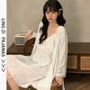 1011 new ice silk nightdress women's suspender skirt high sense fairy style thin can be worn outside loungewear set