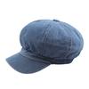 Восьмиугольная шляпа из джинсовой ткани, женская, голая, вымытая, джинсовая, кепка газетчика, легкая, берет для пары