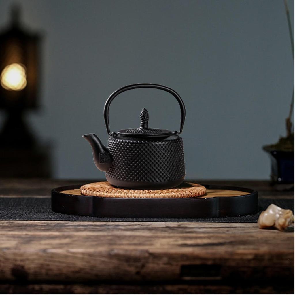 750ml Iron Teapot, Teapot, Teapot, Induction Cooking Compatible, Direct Stovetop, Japanese Tea Utensils, Handmade, Sencha, Tea Ceremony, Decorative, D