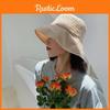 Sun Beige Fashionable Hat For Women Wide Brim Fisherman Hat Lightweight Breathable And