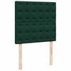 Box Spring Bed with Mattress Dark Green 100 x 200 cm Velvet