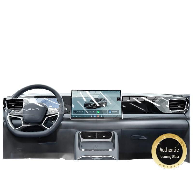 Закаленное стекло для экрана и наклейка для декора салона BYD Sea Lion 06 EV
