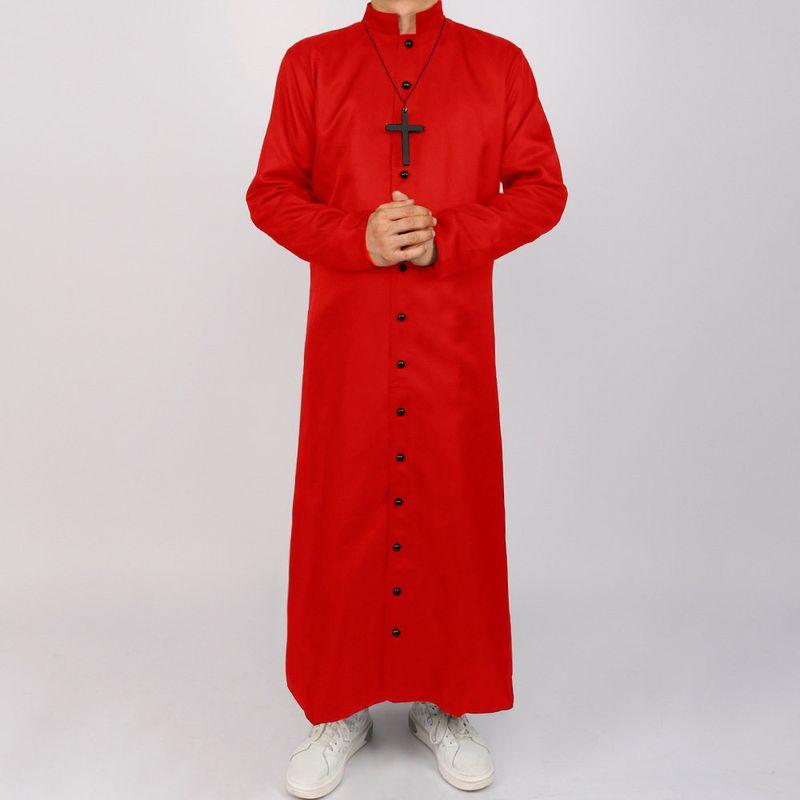 Amazon Halloween Priest Costume Godfather Cosplay Costume Medieval 5-Color Priest Role-Playing Cosplay Outfit