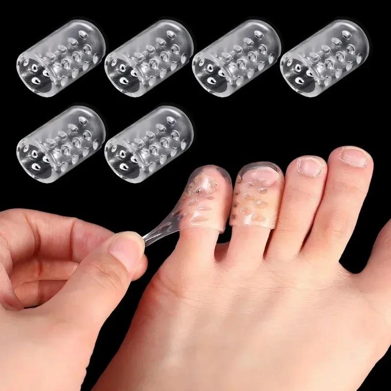 2/50pcs New Transparent Silicone Toe Protector Summer Tasteless Breathable for Women Men Toe Caps Cover Protectors Foot Care