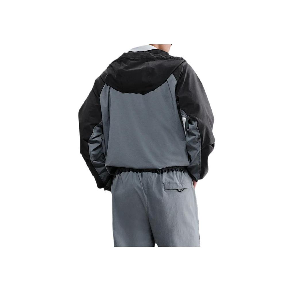 Nike Технологичная ветровка Удобная Классическая Модная Универсальная Куртка с капюшоном Мужские Куртки Черный Серый HM7152-065