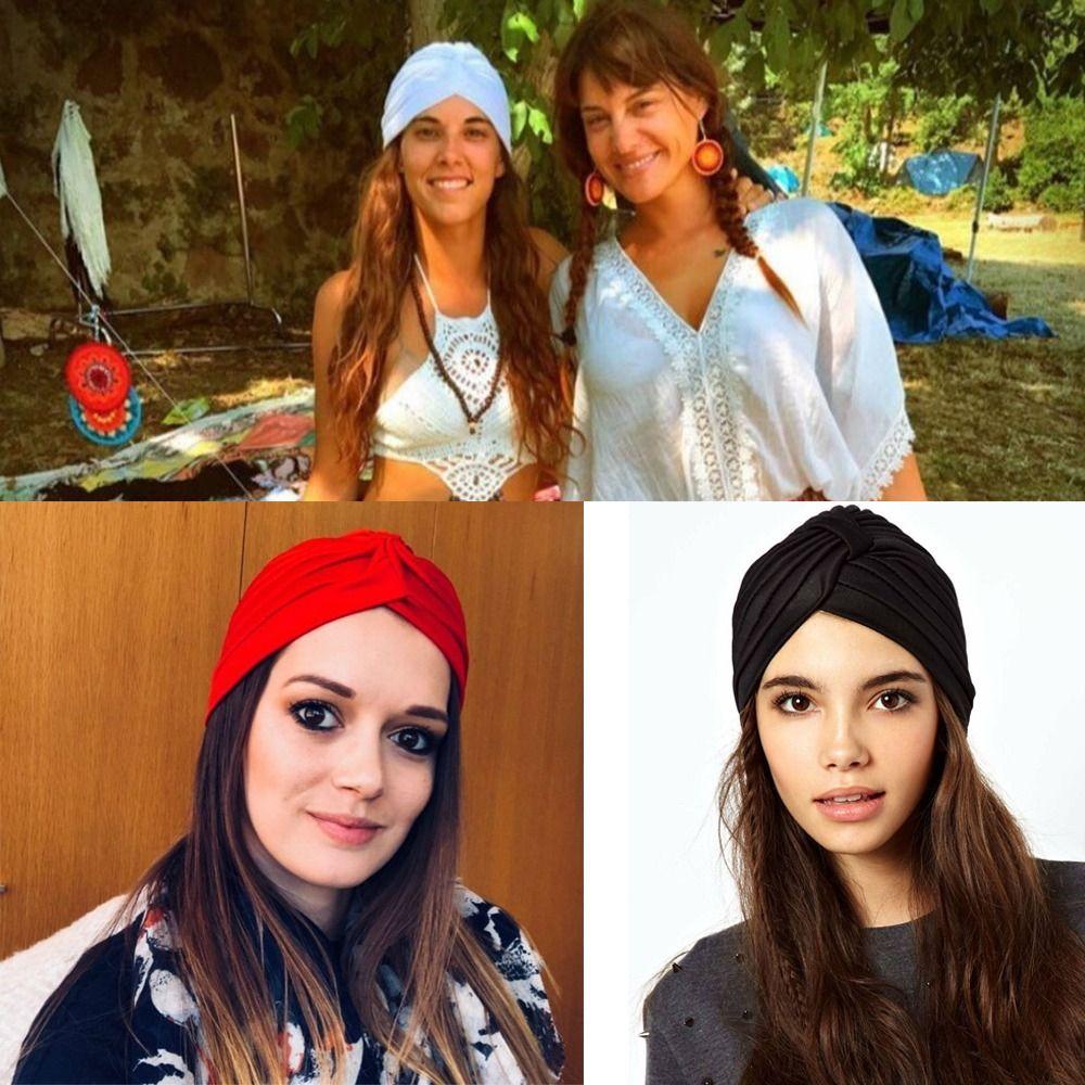 Выпадение волос Эластичная повязка-тюрбан Бандана Шапочка для химиотерапии Головной убор в индийском стиле Шляпа Женщины Леди