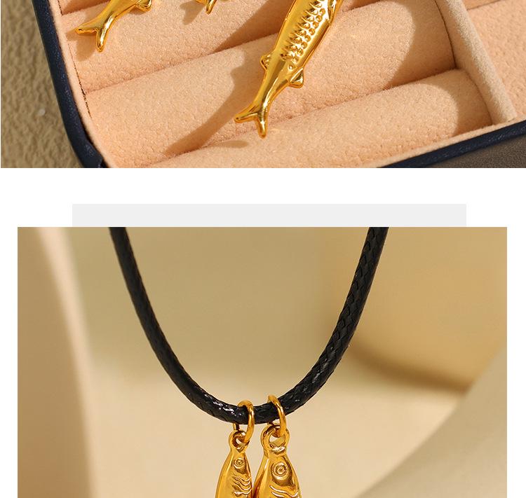 Европейское и американское ожерелье из титановой стали с кожей тунца: Тропический Океан Роскошные Женские Украшения из Нержавеющей Стали