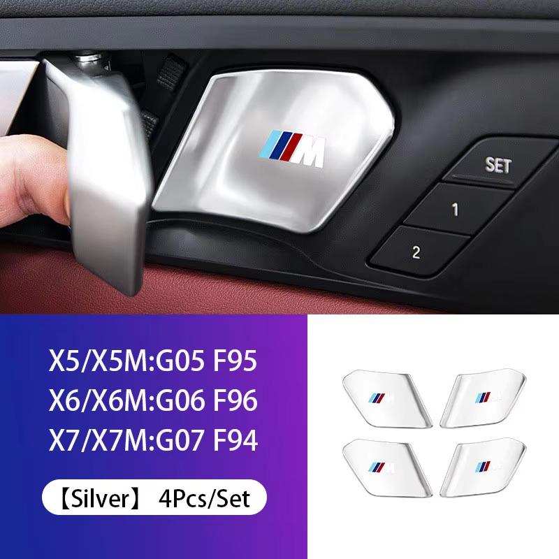 NTSM5 Motorcycle sticker /Car Inner Door Bowl Stainless Steel Protection Cover Stickers For BMW M E90 E60 F30 F10 E39 E36 F20 G30 G20