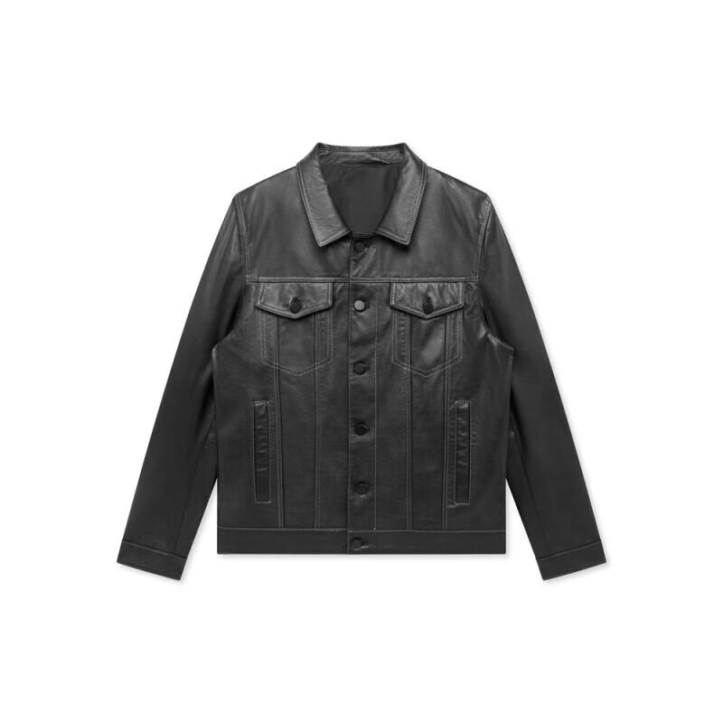 GXG Men's Classic Lapel Leather Jacket